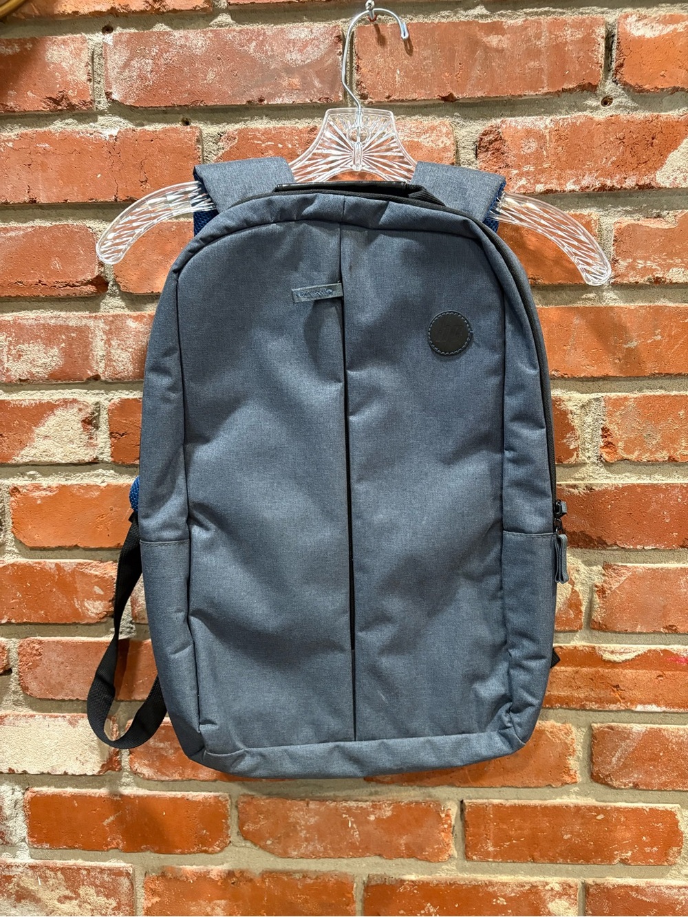 HP Hewlett Packard 15.6 Laptop Backpack Gray Blue Commuter Tech Bag